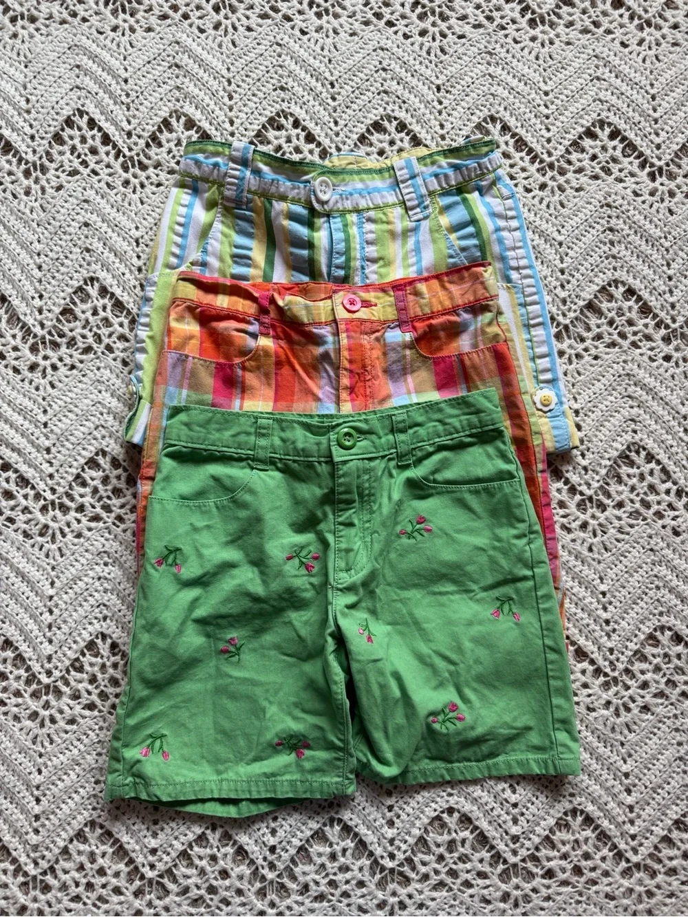 Y2K Gymboree Girl Shorts Size 7/8 Adjustable Colorful Play Clothes